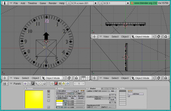 [montre avec les lignes des minutes, les
    sphres des heures et les chiffres]